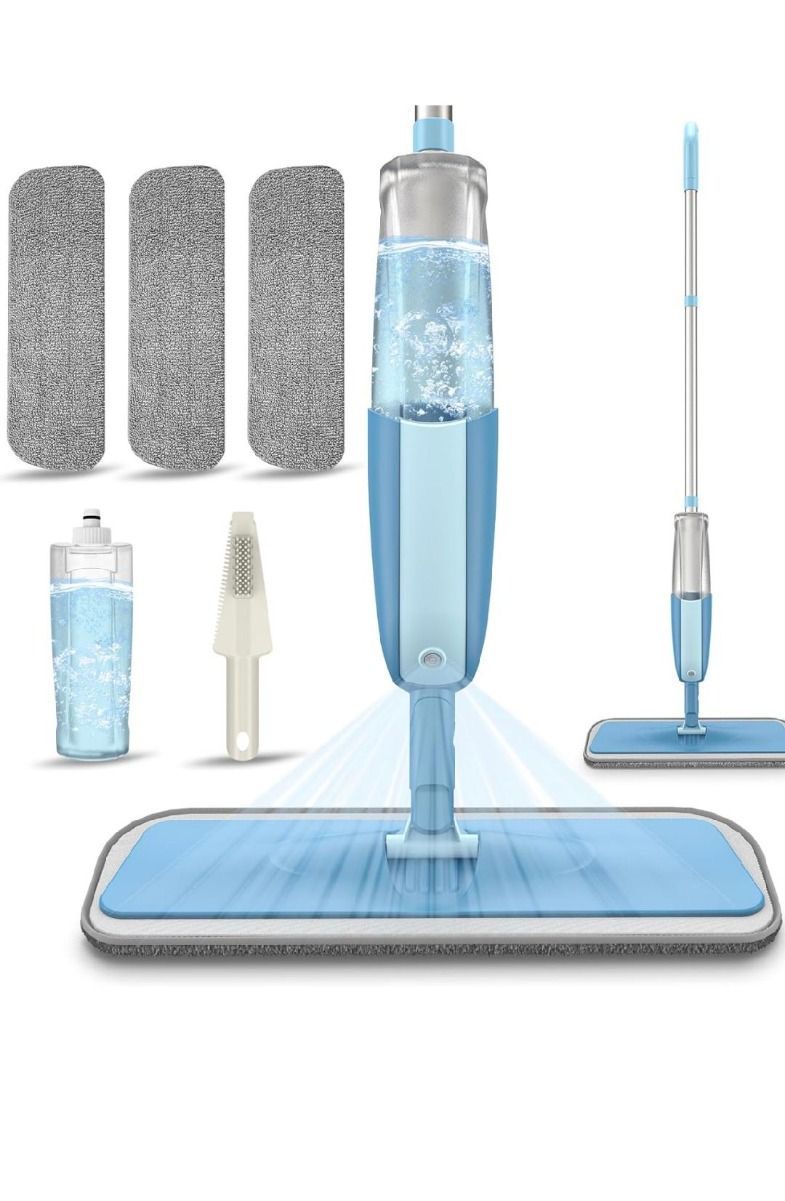 Water Spray Mop, Flat Spray Mop, 360 Degree Spray with Mop, Microfiber Spray Mop for Floor Cleaning