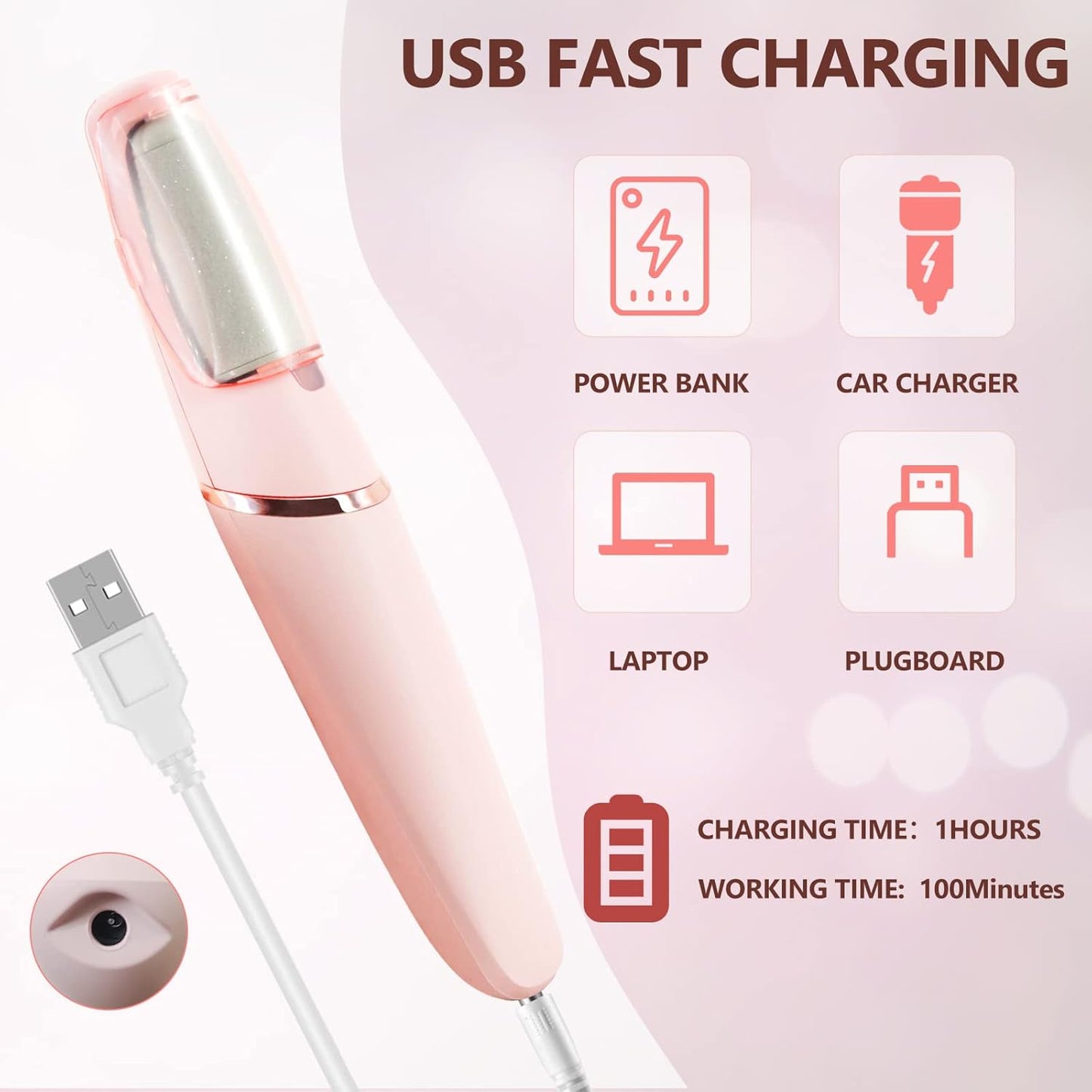 Electric Foot File Vacuum Callus Remover