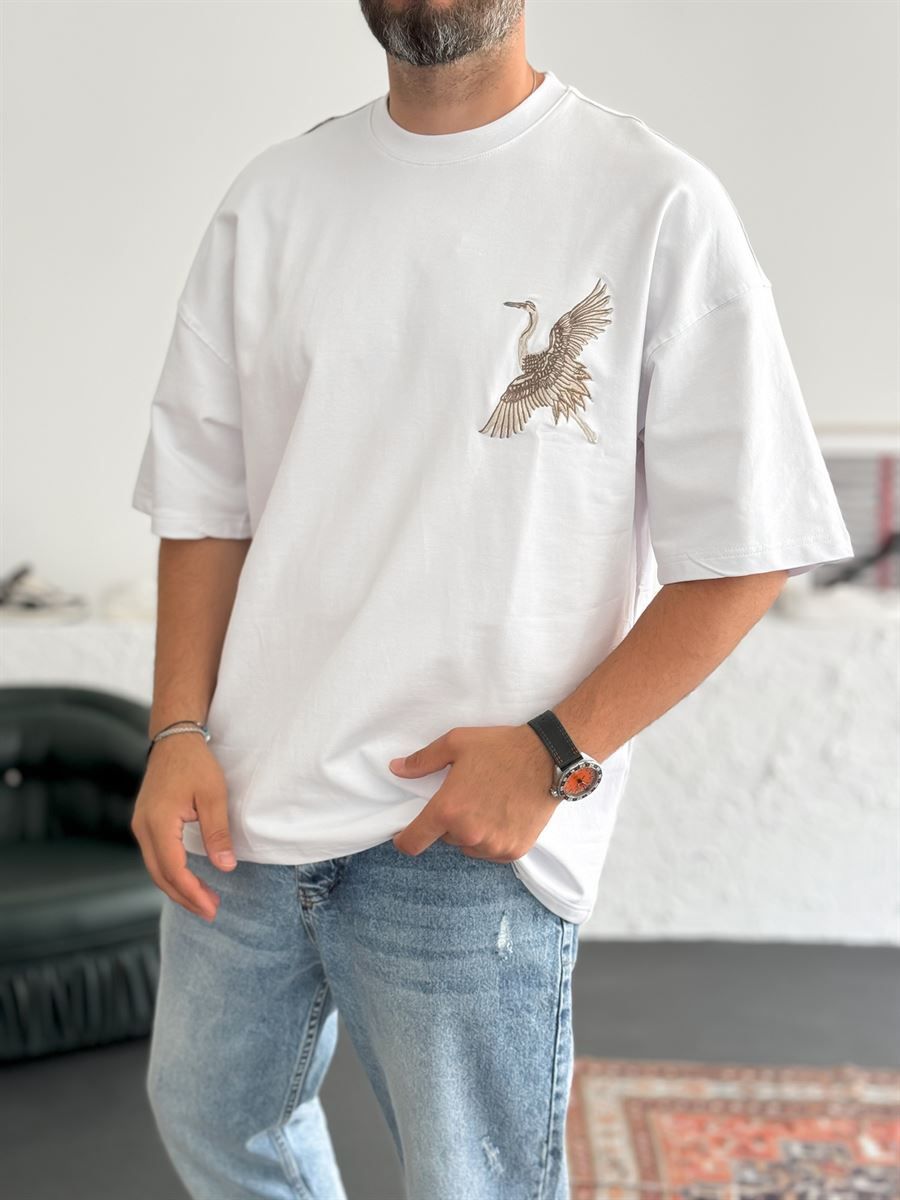 PRINTED DROP SHOULDER TSHIRT