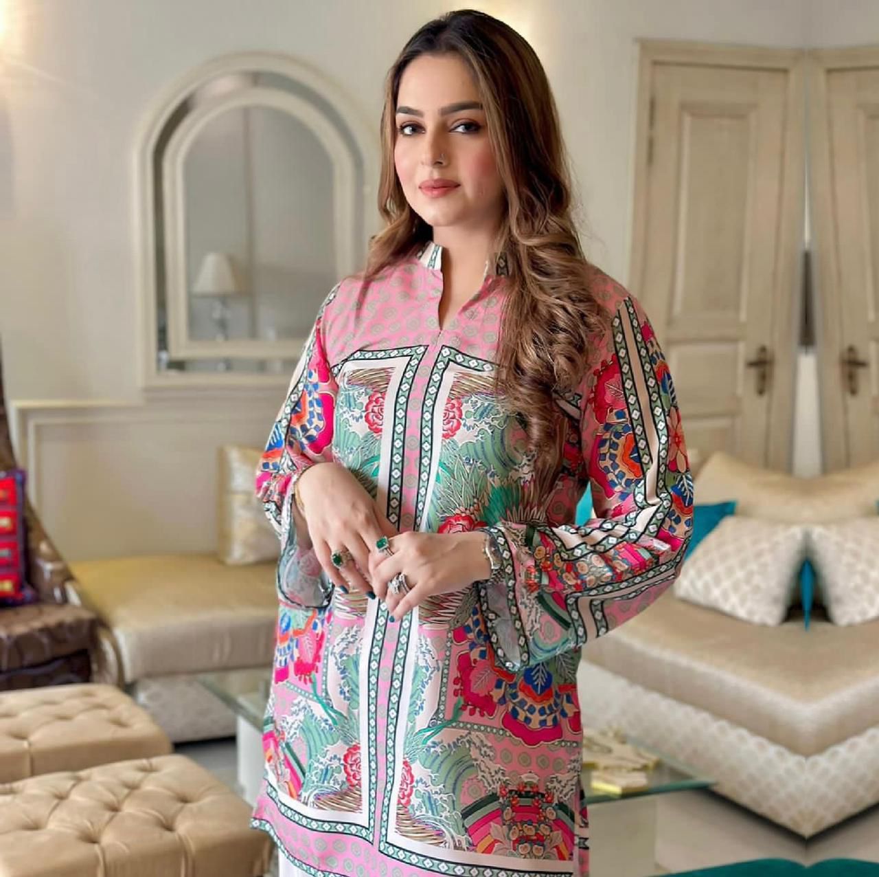 Digital printed cord-set Good stitching all suit overlock