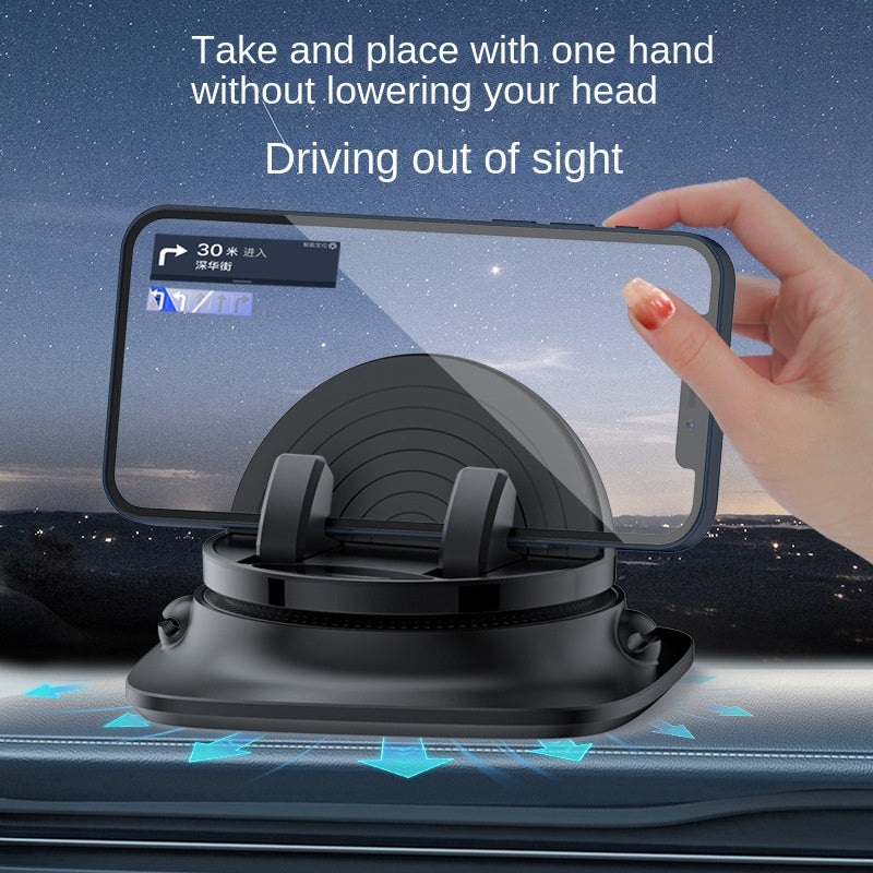 Car Mobile Phone Bracket Parking Plate Multi-function Number Plate Navigation Bracket Rotating Car Central Control Ornaments Two In One
