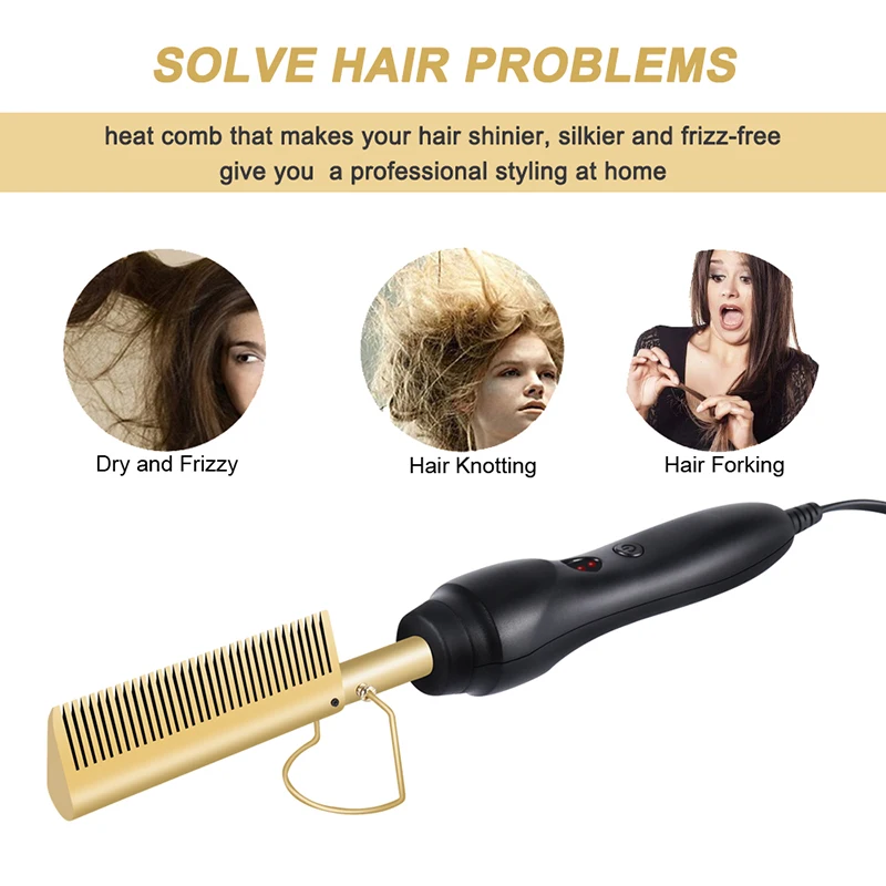 Hair Styling Comb Brush For Hair Temperature Electric Hair Straightener For Women