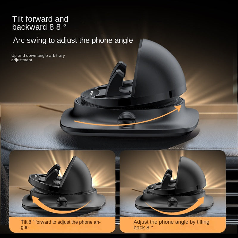 Car Mobile Phone Bracket Parking Plate Multi-function Number Plate Navigation Bracket Rotating Car Central Control Ornaments Two In One