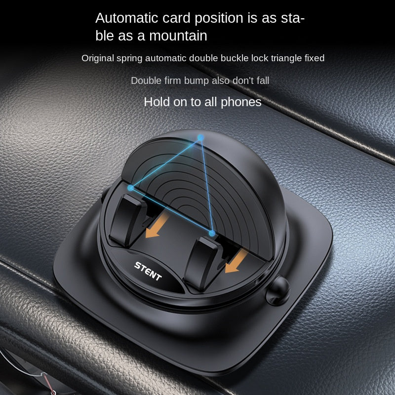 Car Mobile Phone Bracket Parking Plate Multi-function Number Plate Navigation Bracket Rotating Car Central Control Ornaments Two In One