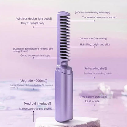 RECHARGEABLE WIRLESS HAIR COMB