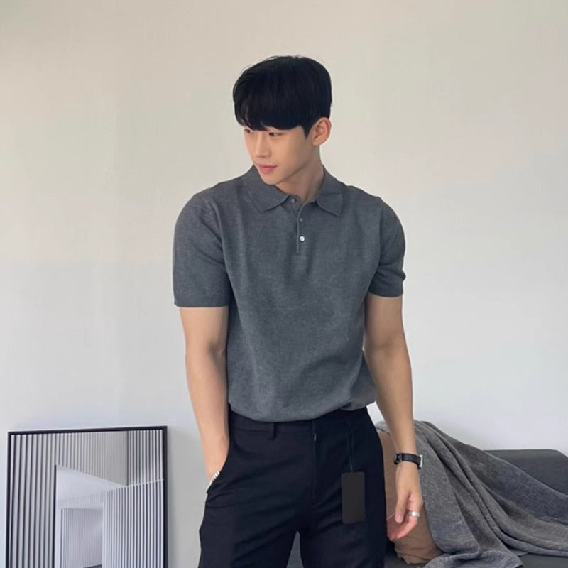 Slim Casual Polo Shirt Korean Style