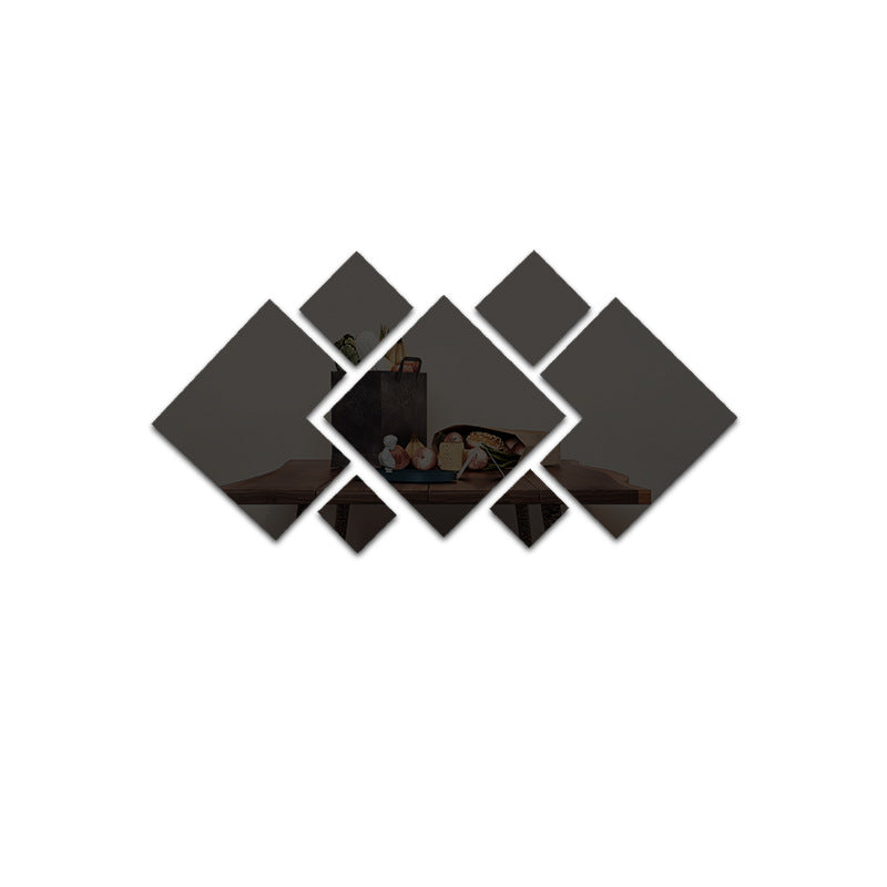 Acrylic Rhombus Wall Mirror Home Decor
