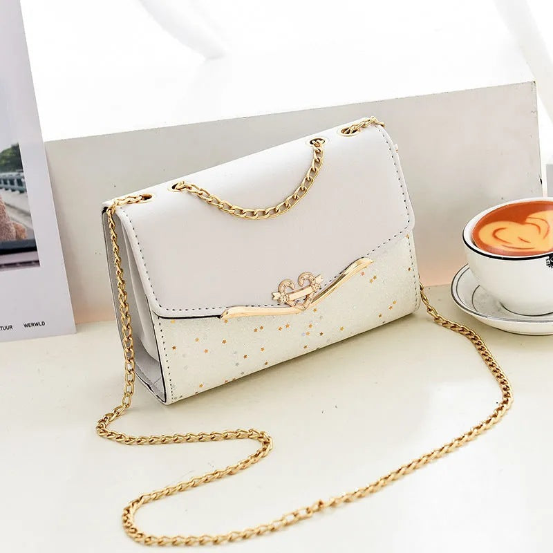 Net Red Small Bag Women&amp;#039;s Bag 2022 New Ins One-shoulder Messenger Bag Fashion Small Fragrance Bright Leather Chain Small Square Bag