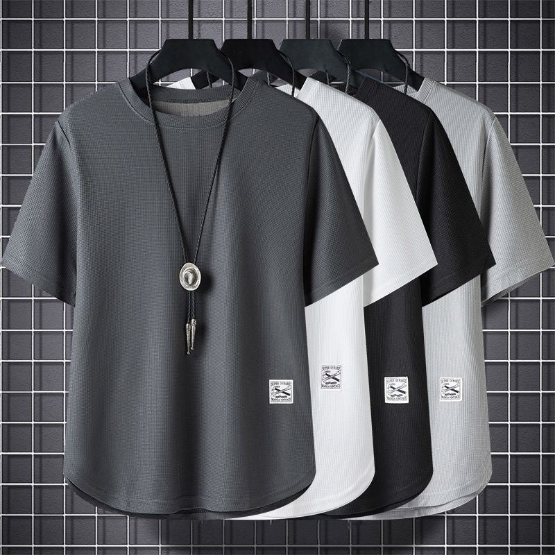 Batch Of Waffled Short-sleeved T-shirt