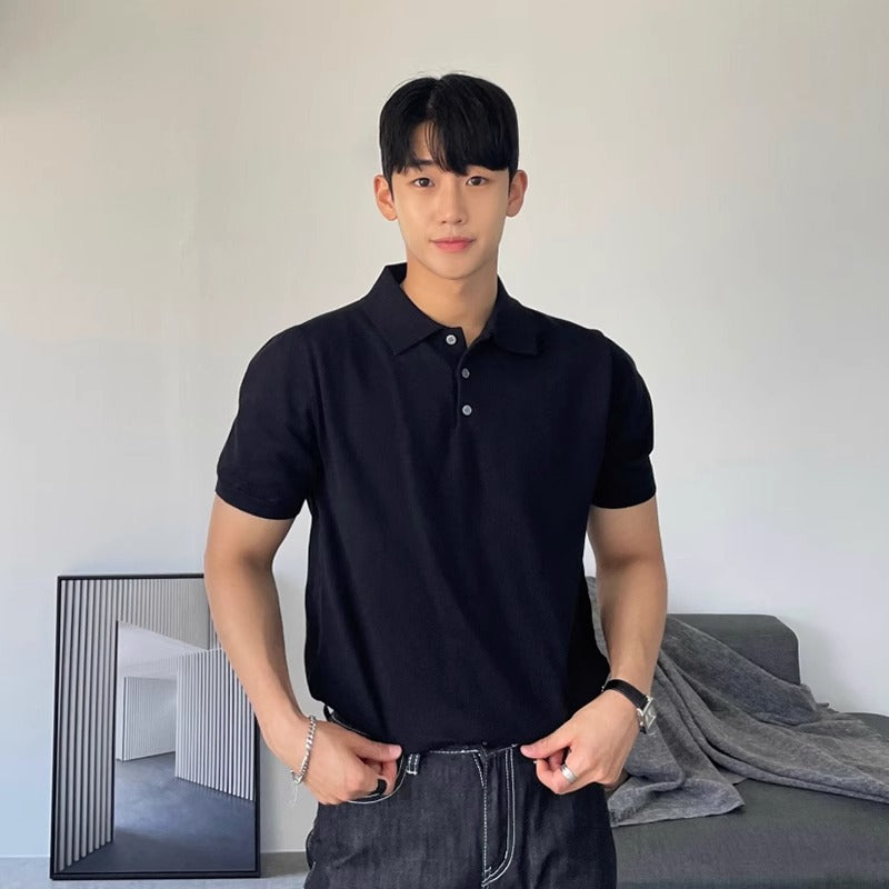 Slim Casual Polo Shirt Korean Style