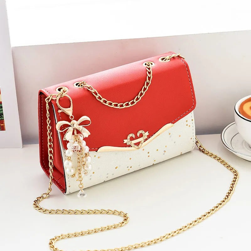 Net Red Small Bag Women&amp;#039;s Bag 2022 New Ins One-shoulder Messenger Bag Fashion Small Fragrance Bright Leather Chain Small Square Bag