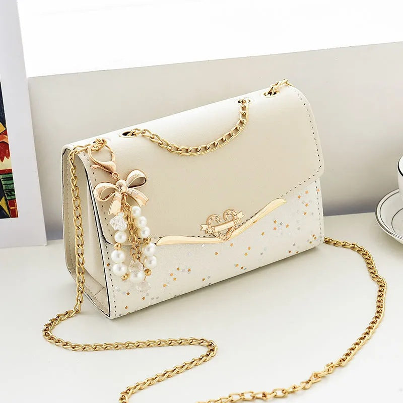 Net Red Small Bag Women&amp;#039;s Bag 2022 New Ins One-shoulder Messenger Bag Fashion Small Fragrance Bright Leather Chain Small Square Bag