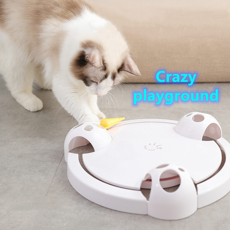 Product Electric Cat Toy On Behalf Of Cat Turntable Free Hands Interactive Pet Toy Hunting Mouse
