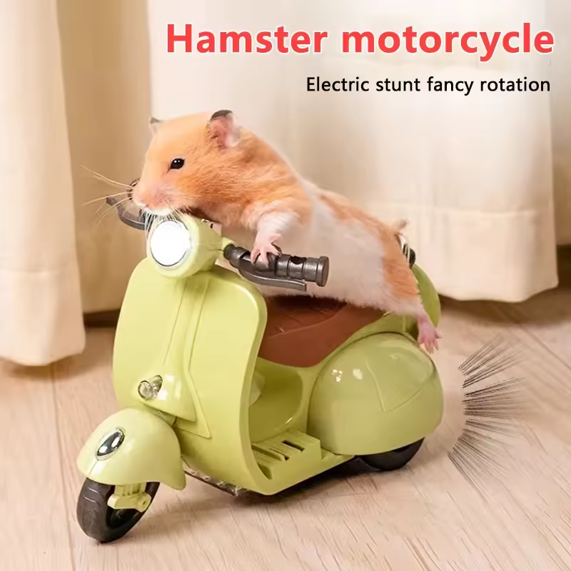 Hamster Stunt Motorcycle Pet Electric Car Spinning Stunt Tricycle Toy Car