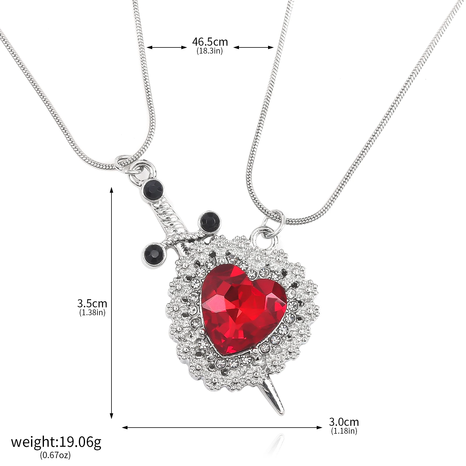 Heart & Sword Necklace