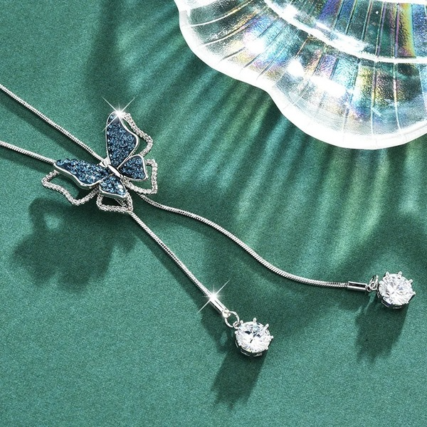 Butterfly Sweater Chain Celebrity Necklace